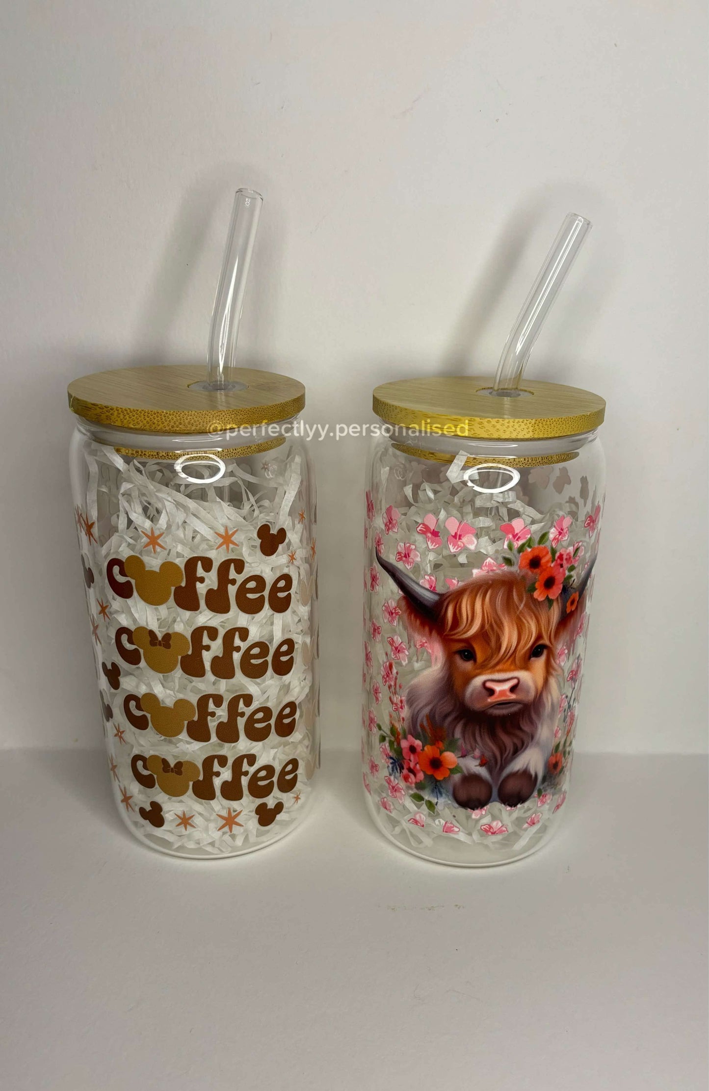 Glass custom can cups