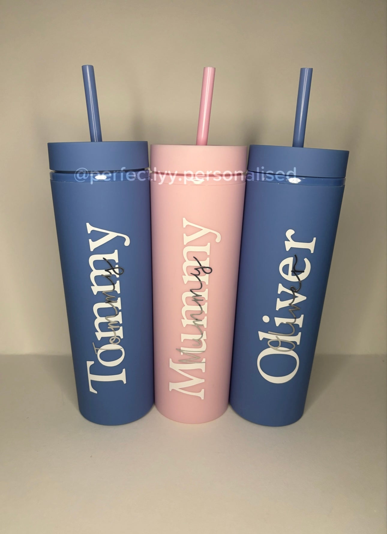 Personalised skinny tumblers