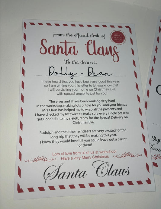 Custom Santa letters