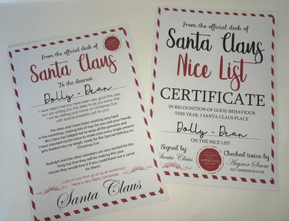 Custom Santa letters