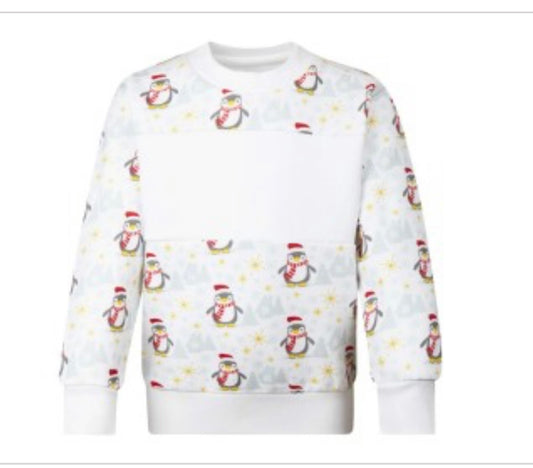 Custom penguin Christmas jumper