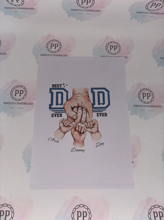 Custom Father’s Day print (1-6 hands)