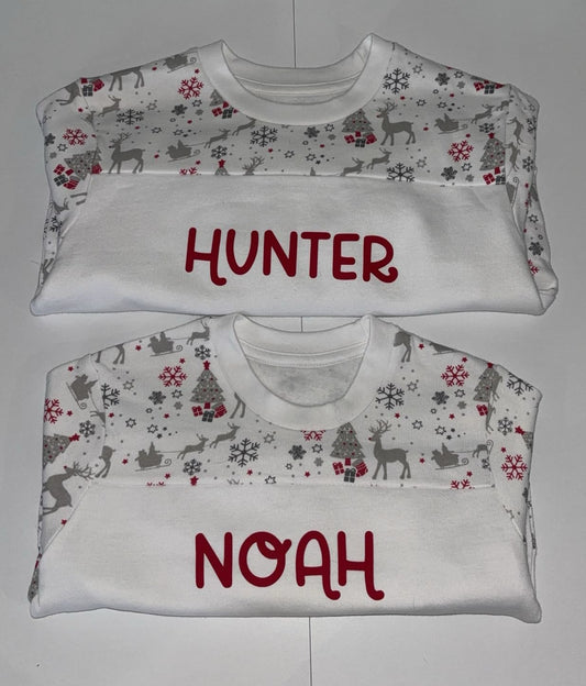 Custom reindeer Christmas jumpers