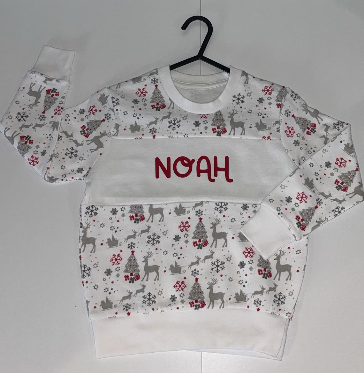 Custom reindeer Christmas jumpers