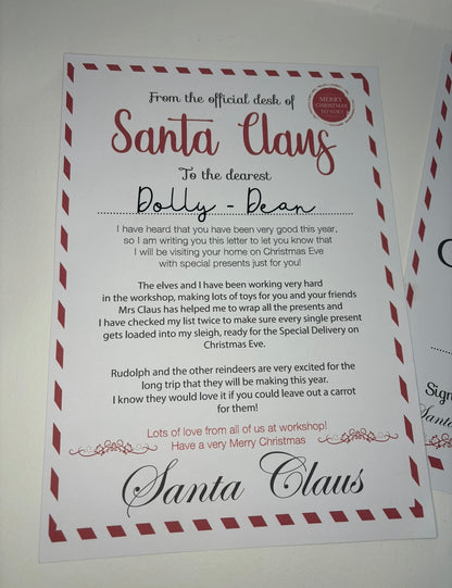 Custom Santa letters